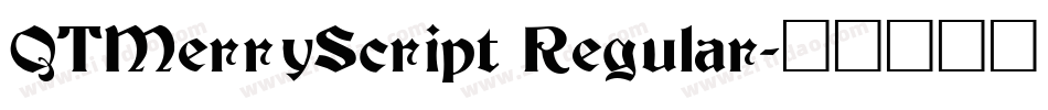 QTMerryScript Regular字体转换